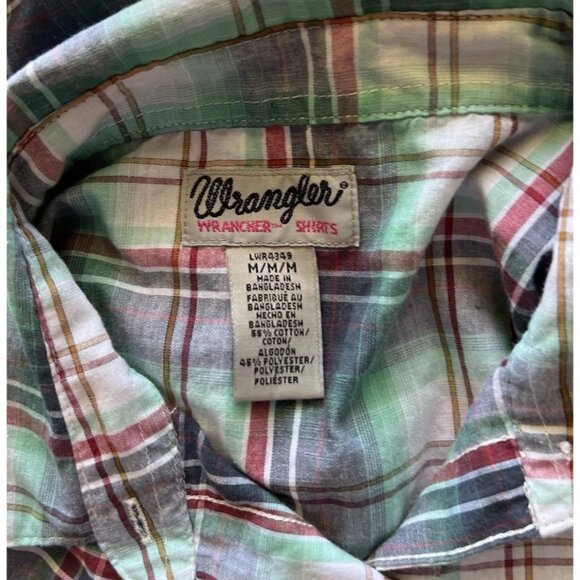 Vintage Wrangler Wrancher Sleeveless Western Shirt Women’s Sz M Pearl Snap - Picture 6 of 13